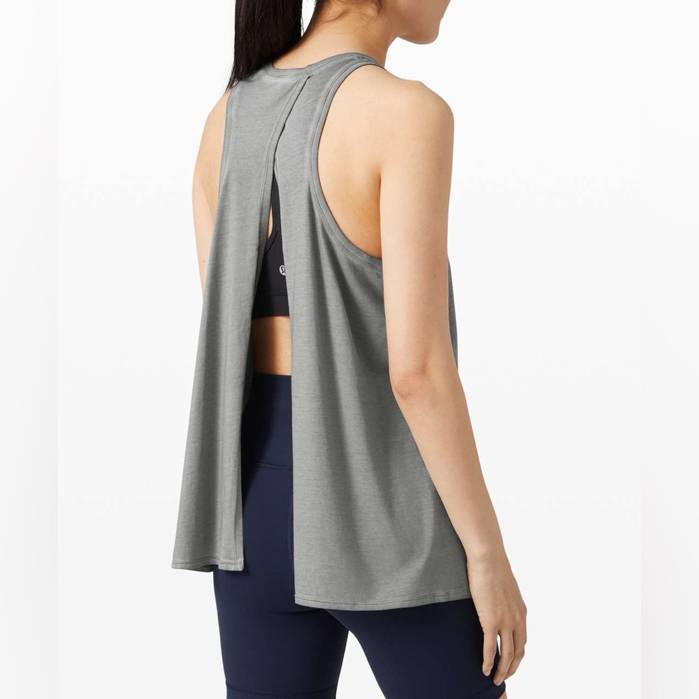 Lululemon Wash Sublimado Pigment Dye Asphalt Grey All Tied Up Tank Top. Size 2